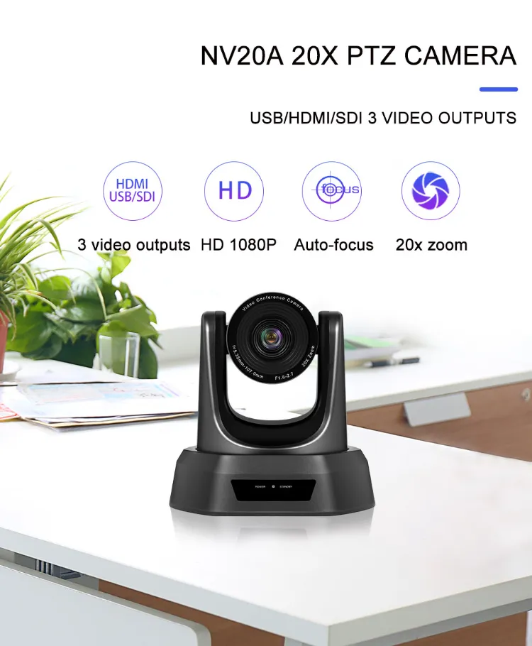 20X Zoom HDMI HD 1080P Live Streaming Video Conference Camera for Church
