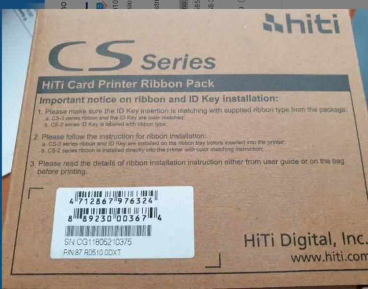 400 Prints Ymcko Ribbon Included Hiti CS-200e Desktop Cr80 Plastic ID Card Printer