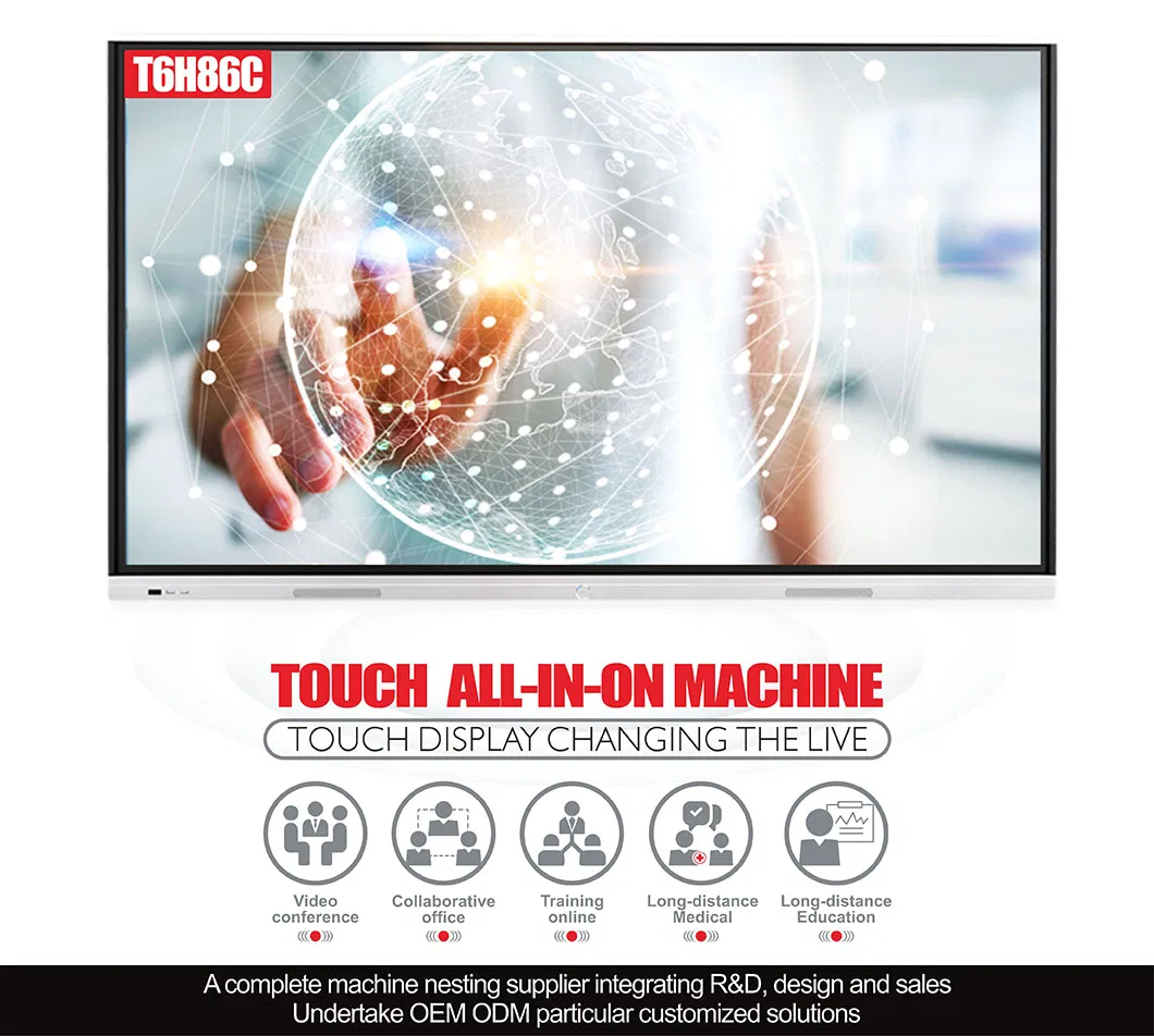 86 Inch Touch Display Whiteboard Nesting for Conference&Education