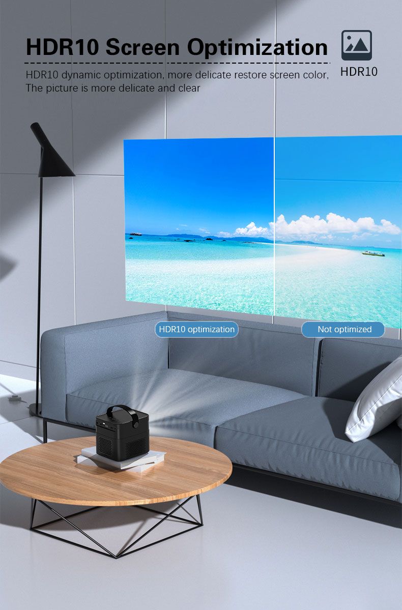 Amazon Top Hotsale HD 1080P LED DLP 3D 4K Android Smart Portable Mini Projector 4K Screen LED Projectors for Sale
