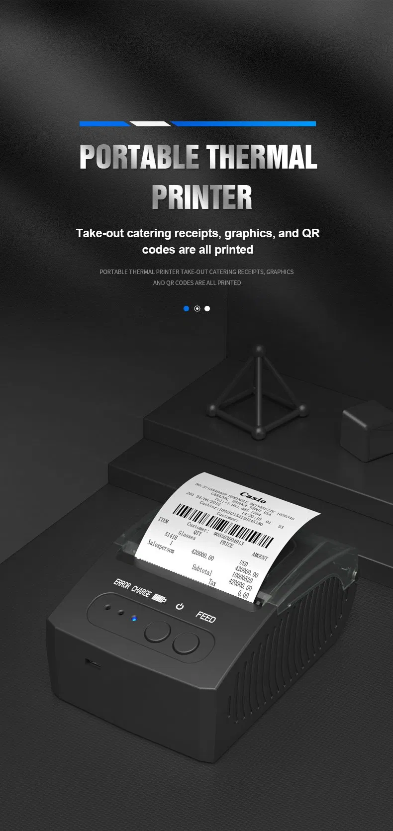 Cheap 58mm Wireless Bluetooth Mobile Receipt Barcode Portable Printer