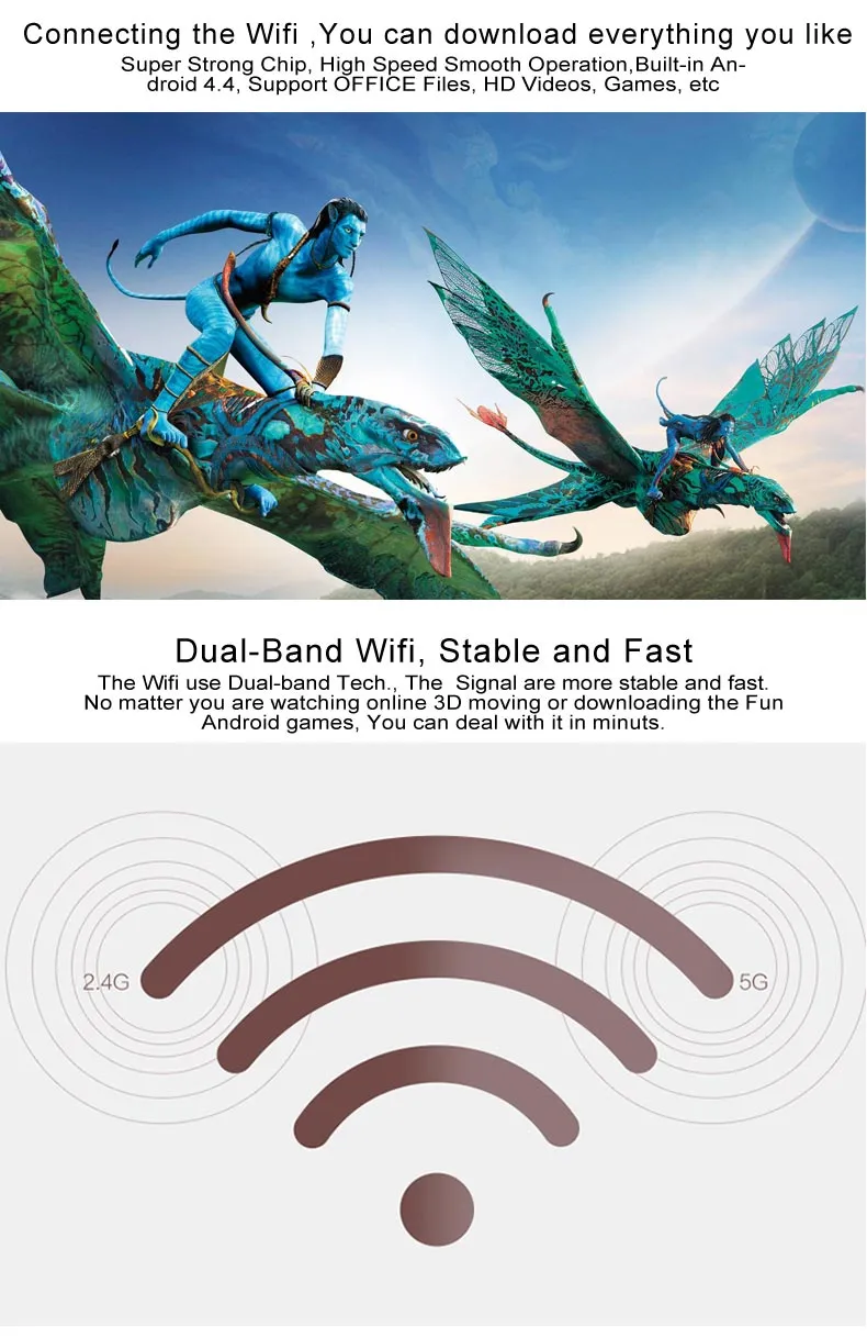 Cre Approved Mini DLP Projector with Bluetooth 3D Glasses WiFi Android