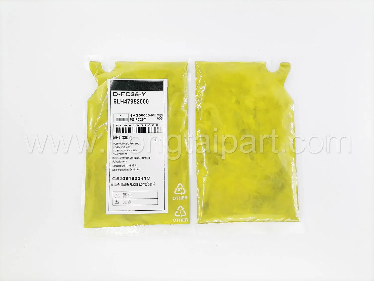 Developer for Toshiba Original 6lh47952200 (D-FC25-Y) Cyan