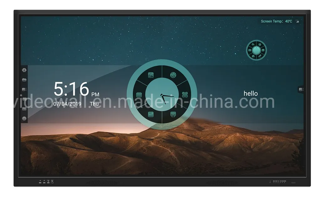DV18 Series Android 8.0 Touch Screen Smart Board 65" 75" 85" Interactive Whiteboard For Education & Office Conference