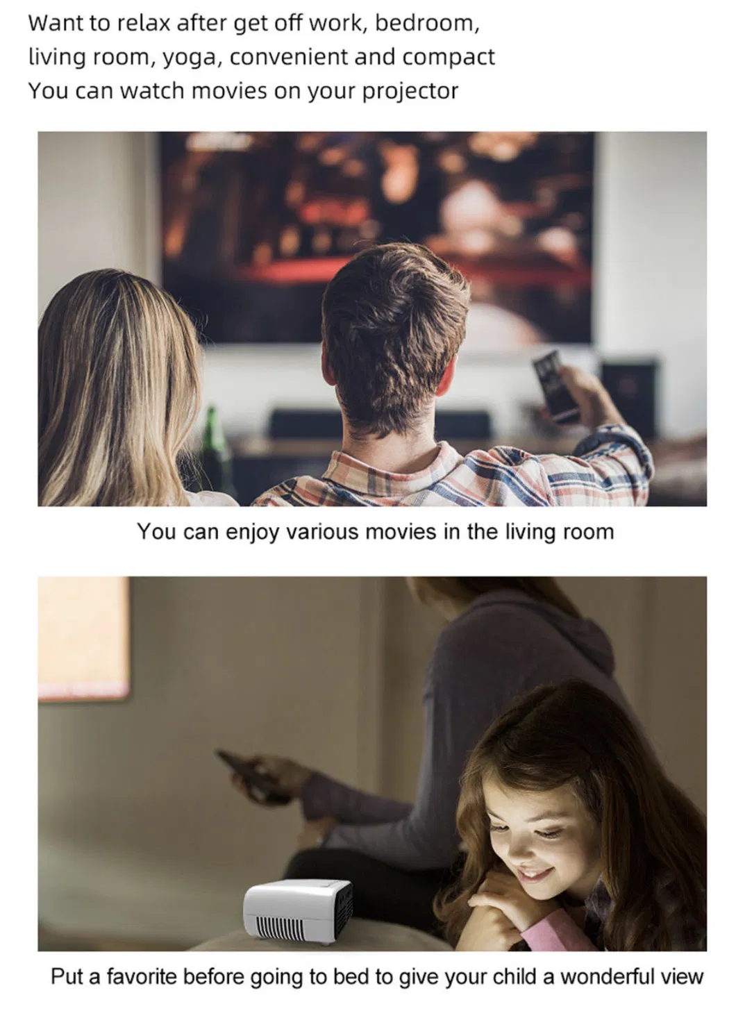 Factory Price Mini Projector 480*272p Portable LED Home Theater