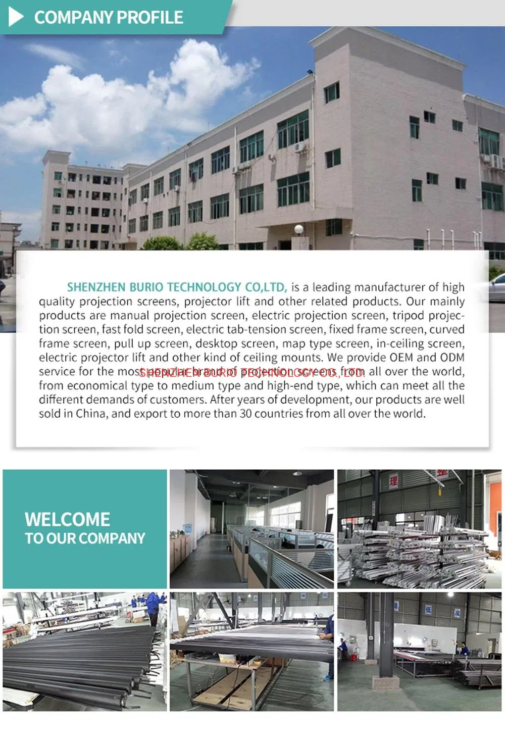 HD Matte White Tripod Projection Screen Outdoor Indoor Stand on The Ground Portable Projector Screen