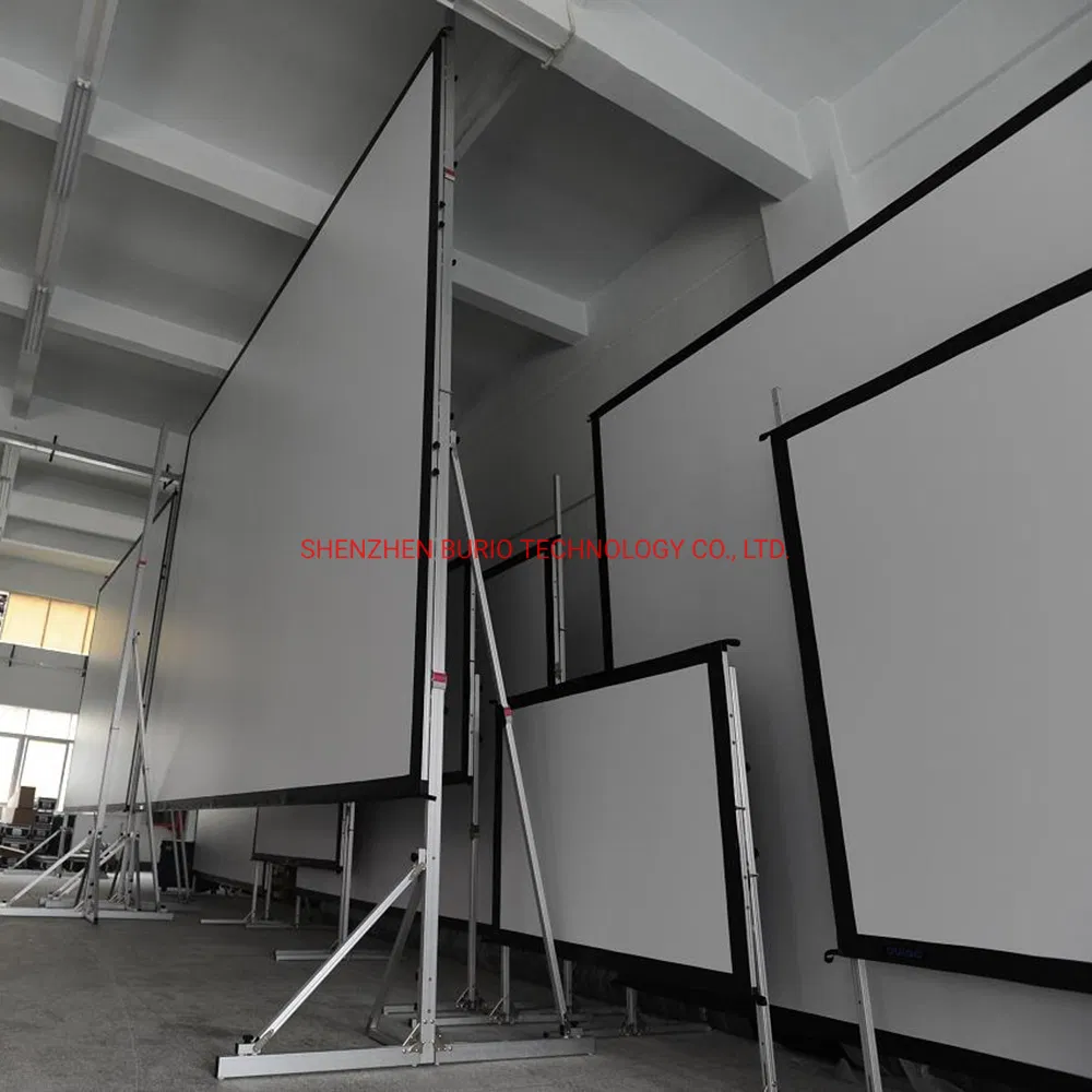 High Quality Fast Fold 6′ X8′ Projector Screen Rear & Front Projection Easy Folding Screen with Flight Case