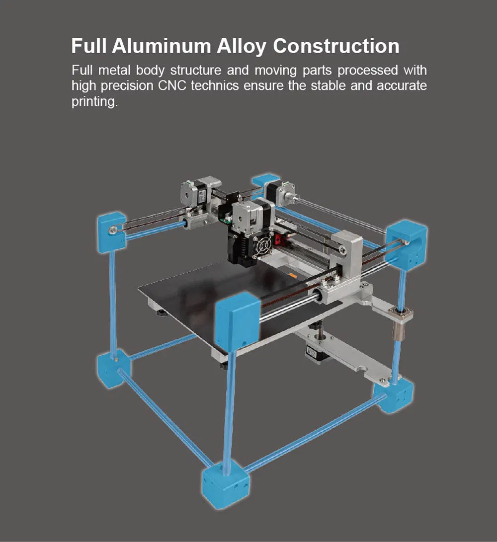 Home Office Use Desktop 3D Printer with Auto Leveling and Magnetic Tables to Print with 1.75mm 3D Filament PLA ABS