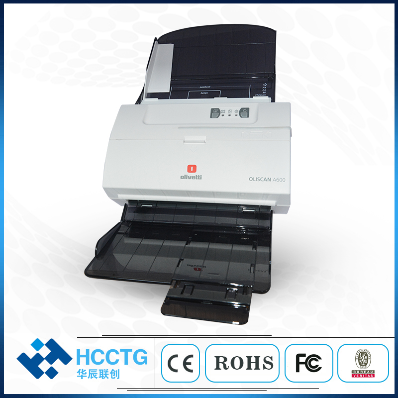 Hot 600dpi Colour Duplex Micr Ocr A4 Portable High Speed Document Scanner (A600)