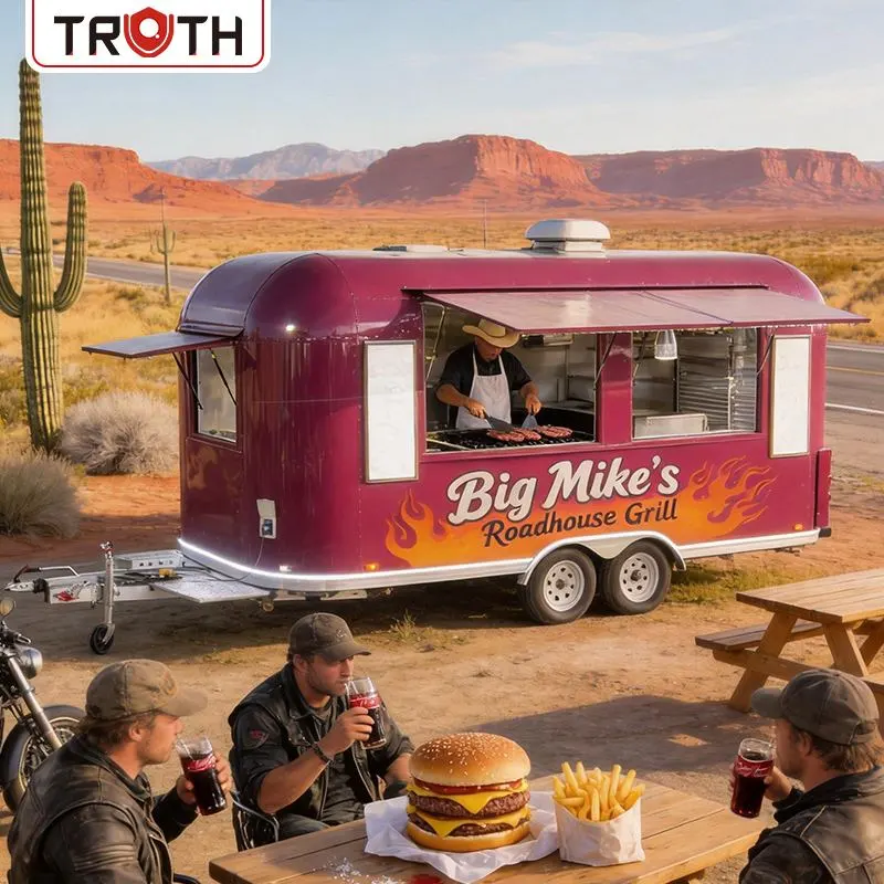 Portable Food Trailer Fast Food Ice Cream