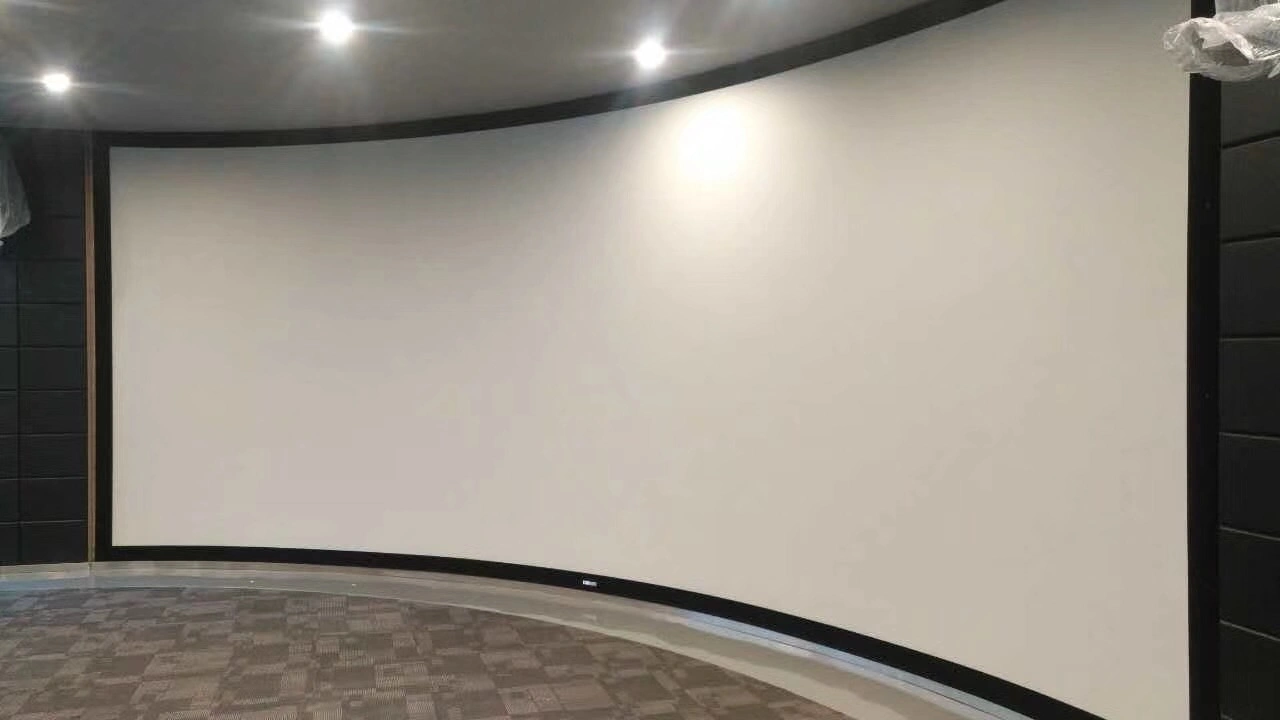 Large Format Curved Projection Screens for Simulator System
