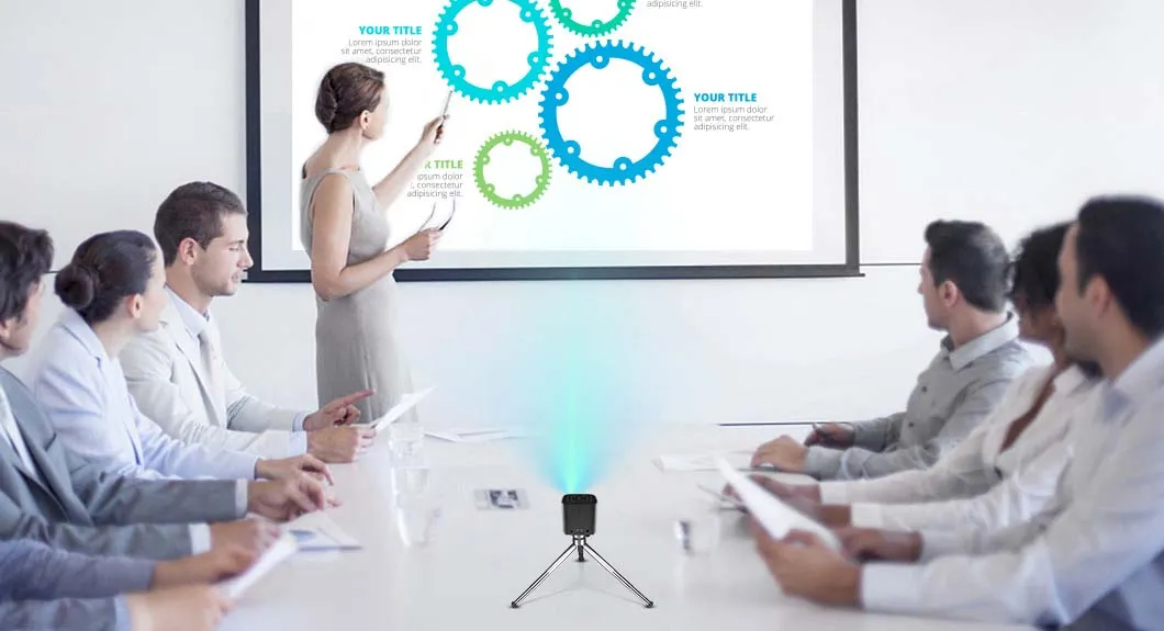 Latest Native 360p Auto Focus 40 ANSI Full HD Android Smart Touch Portable 3D DLP Projector Factory Direct