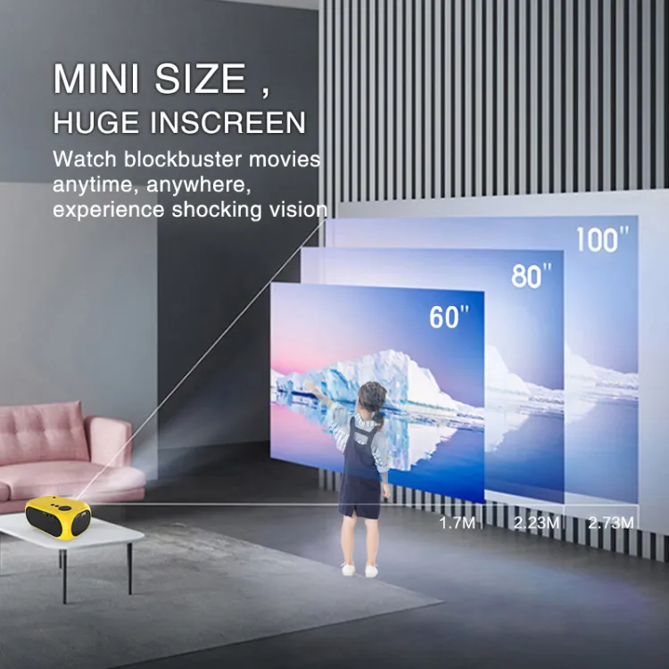 LCD Smart Home Theater Logo Pocket Portable 4K Android Video Mobile Phone Mini LED Projector 1080P