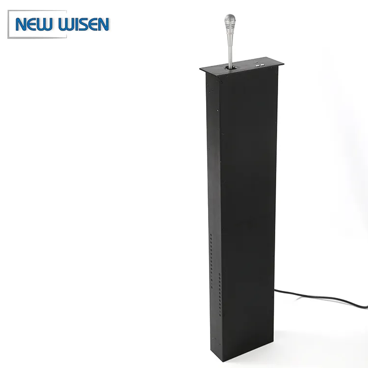 Microphone Table Hidden Monitor Lift with Remote Control for Audio Conference System
