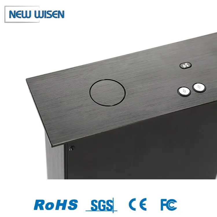 Microphone Table Hidden Monitor Lift with Remote Control for Audio Conference System