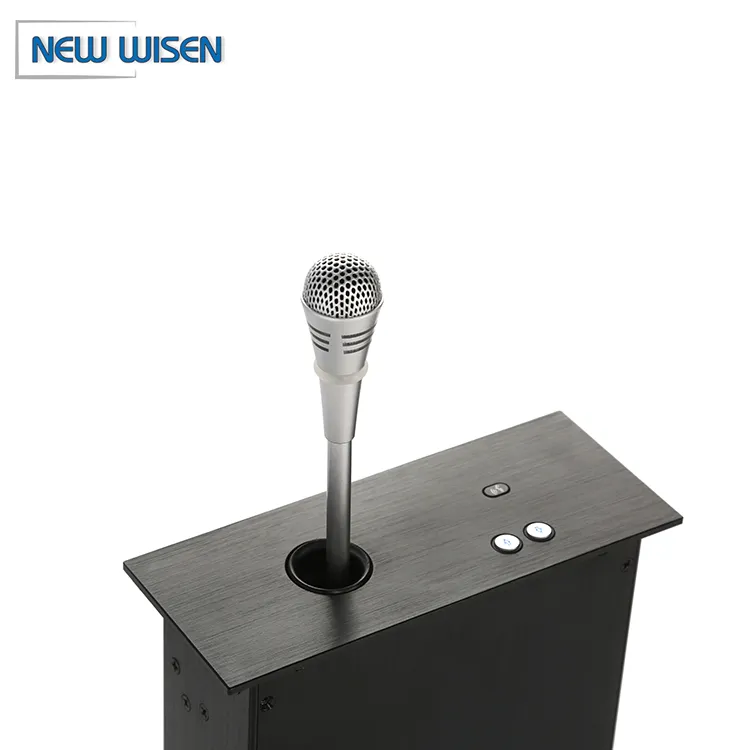 Microphone Table Hidden Monitor Lift with Remote Control for Audio Conference System