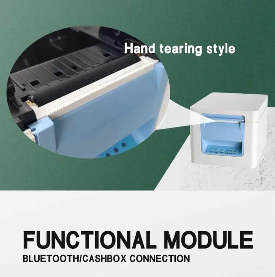 Mini 58mm POS Thermal Receipt Printer with USB/Serial/Bluetooth Interface