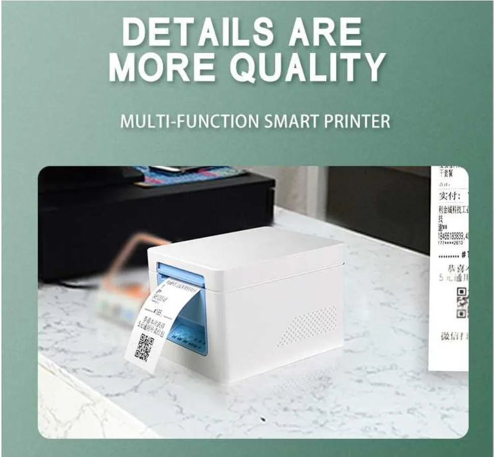 Mini 58mm POS Thermal Receipt Printer with USB/Serial/Bluetooth Interface