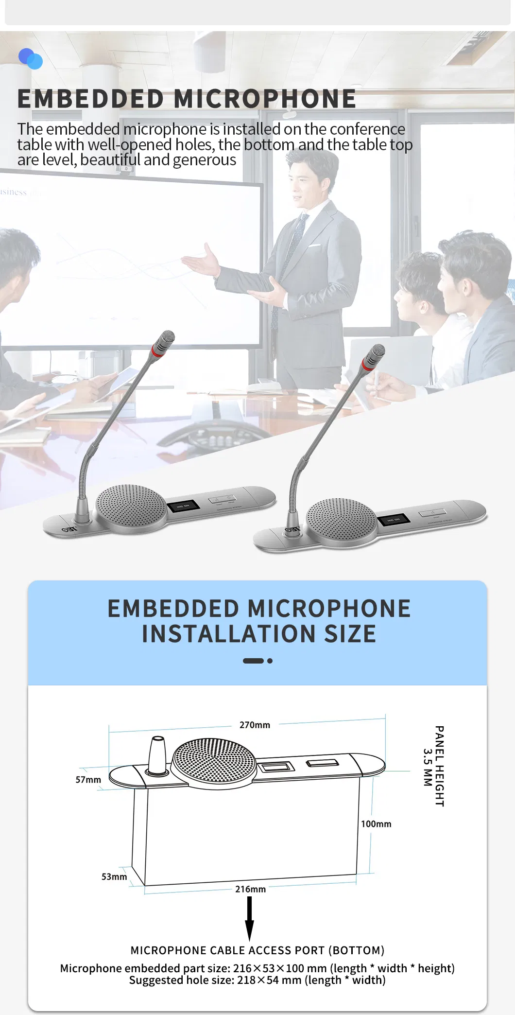 Multimedia Conference Solutions Video and Discussion System Office Equipment-Communicate Microphone