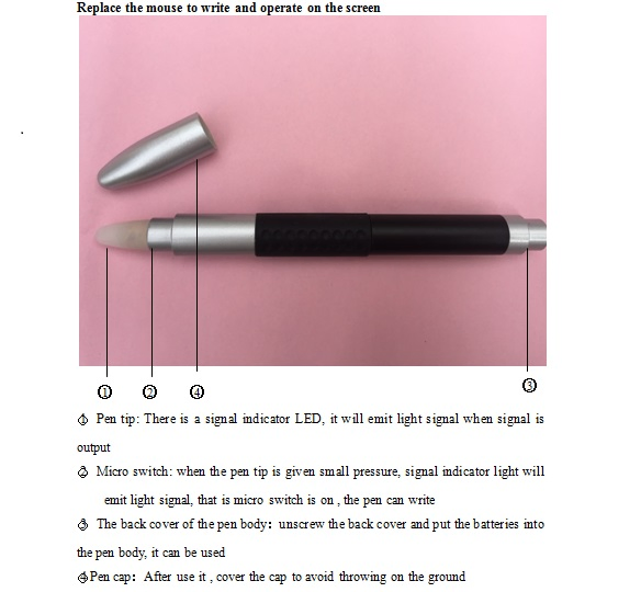 Newly Designed Portable Infrared Stylus E-Pen for Education and Business
