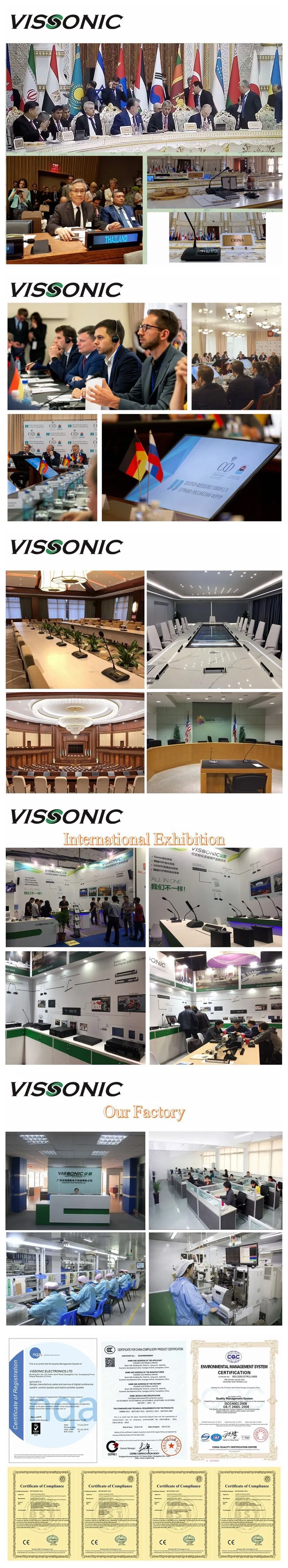 OLED Wired Digital Gooseneck Vote Microphone for Chairman/Delegate Unit