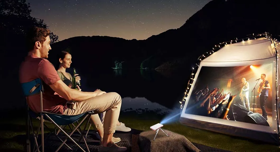 Portable Mini Multimedia Projector Wireless Mini Projector Smart LED Pocket Projector