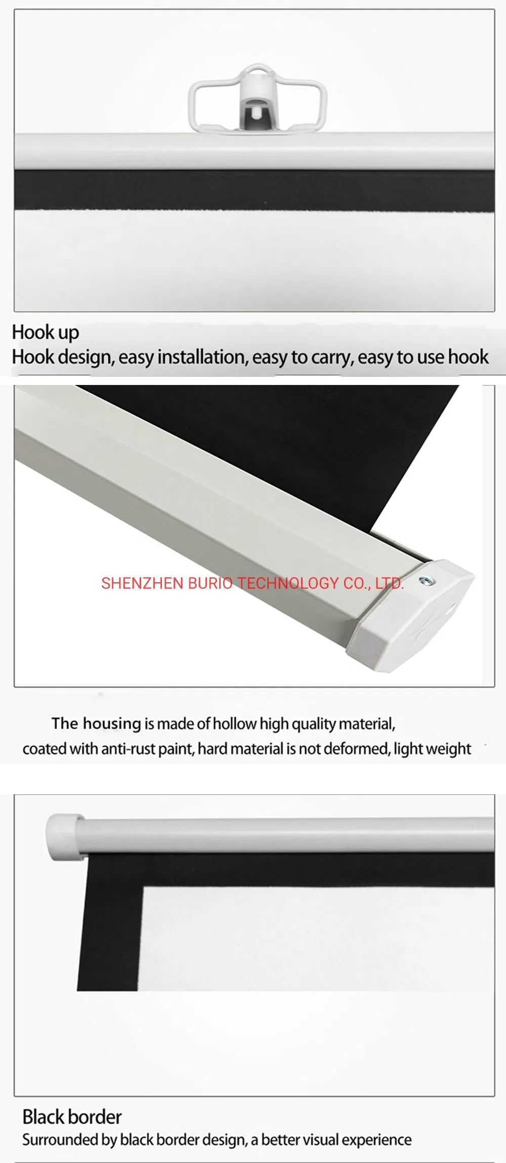 Portable Projector Screen with Stand 100 Inch - Indoor and Outdoor Movie Screen