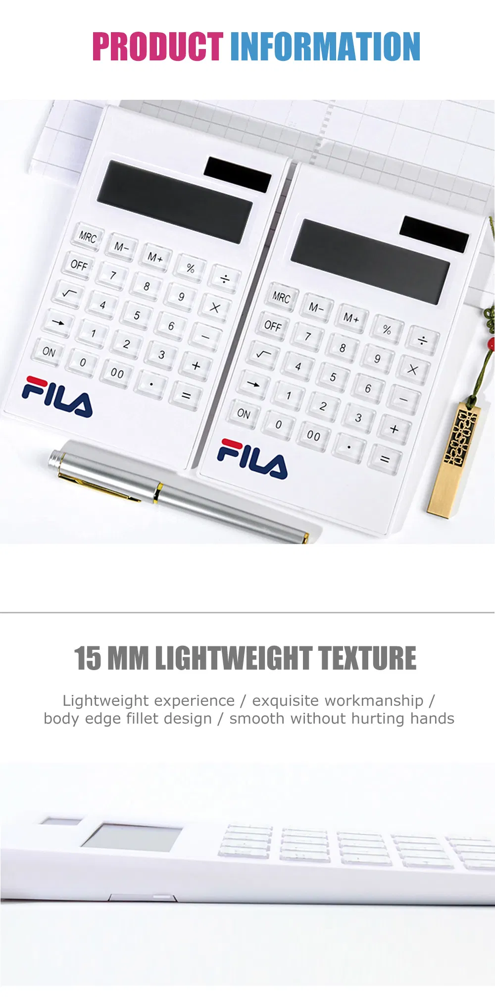 Promotional School Office Business Stationery Examination 12 Digits Battery Mini Scientific Calculator for Student