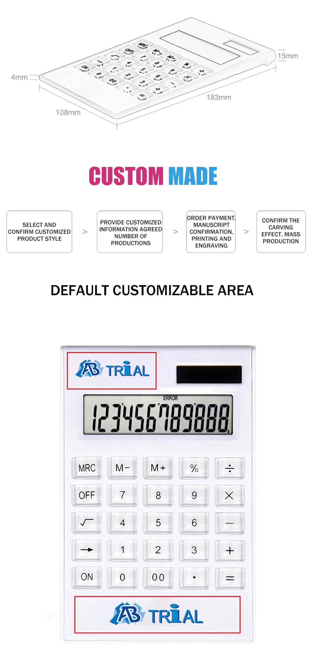 Promotional School Office Business Stationery Examination 12 Digits Battery Mini Scientific Calculator for Student