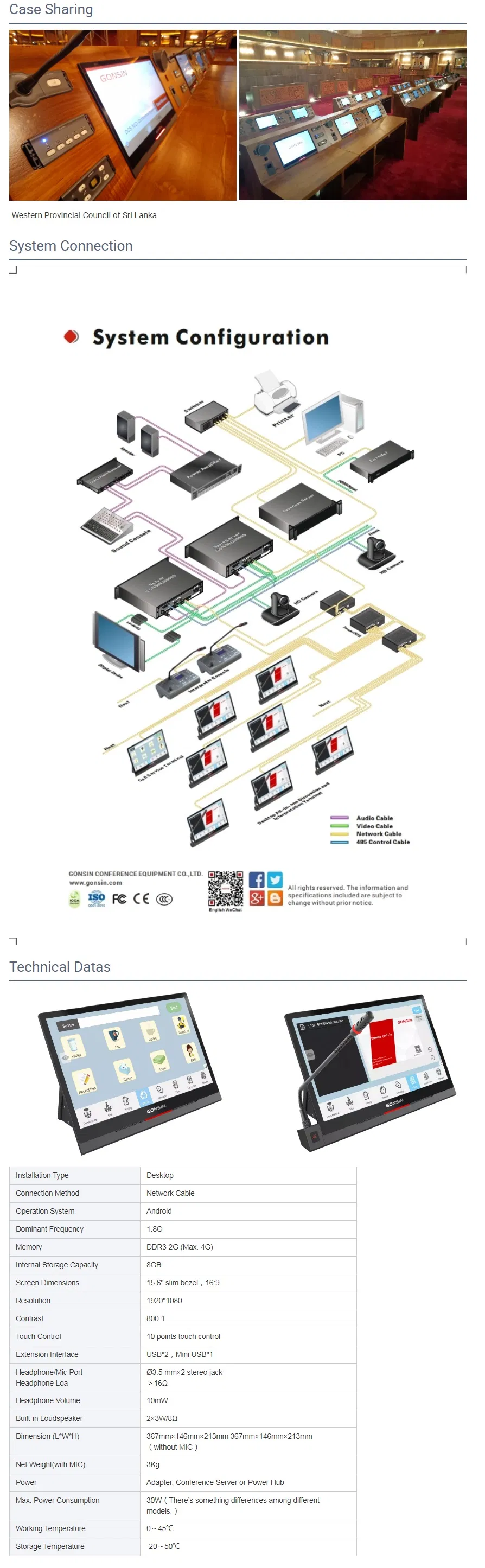 Smart Desktop All in One Touch Screen Paperless with Microphones