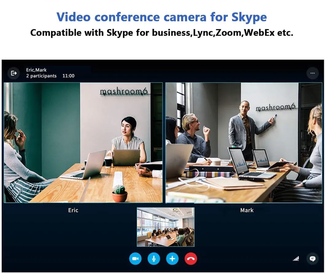 Smart Full HD Webcam, Ai-Powered Framing & Autofocus, 1080P Webcam with Noise-Cancelling Microphones, Adjustable Fov, Hdr, 60 Fps, Low-Light Correction, Zoom