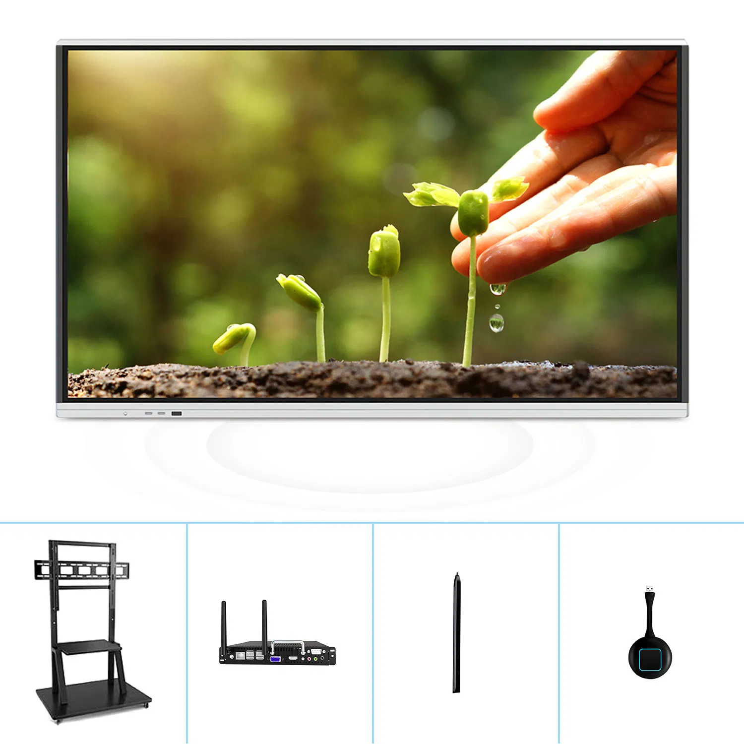 T6 Series 55 Inch Intelligent Touch Screen Whiteboard with Windows and Androind System Smartboard for Education&Conference