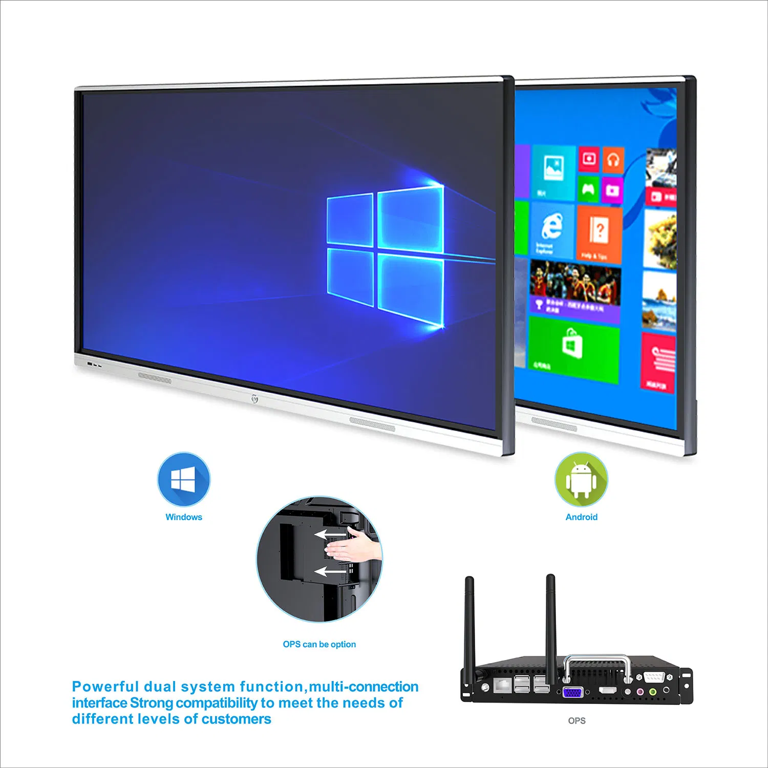 T6 Series 55 Inch LCD Display Smart Office Digital All-in-One Electric Conference Equipment Touch Screen Interactive Whiteboard