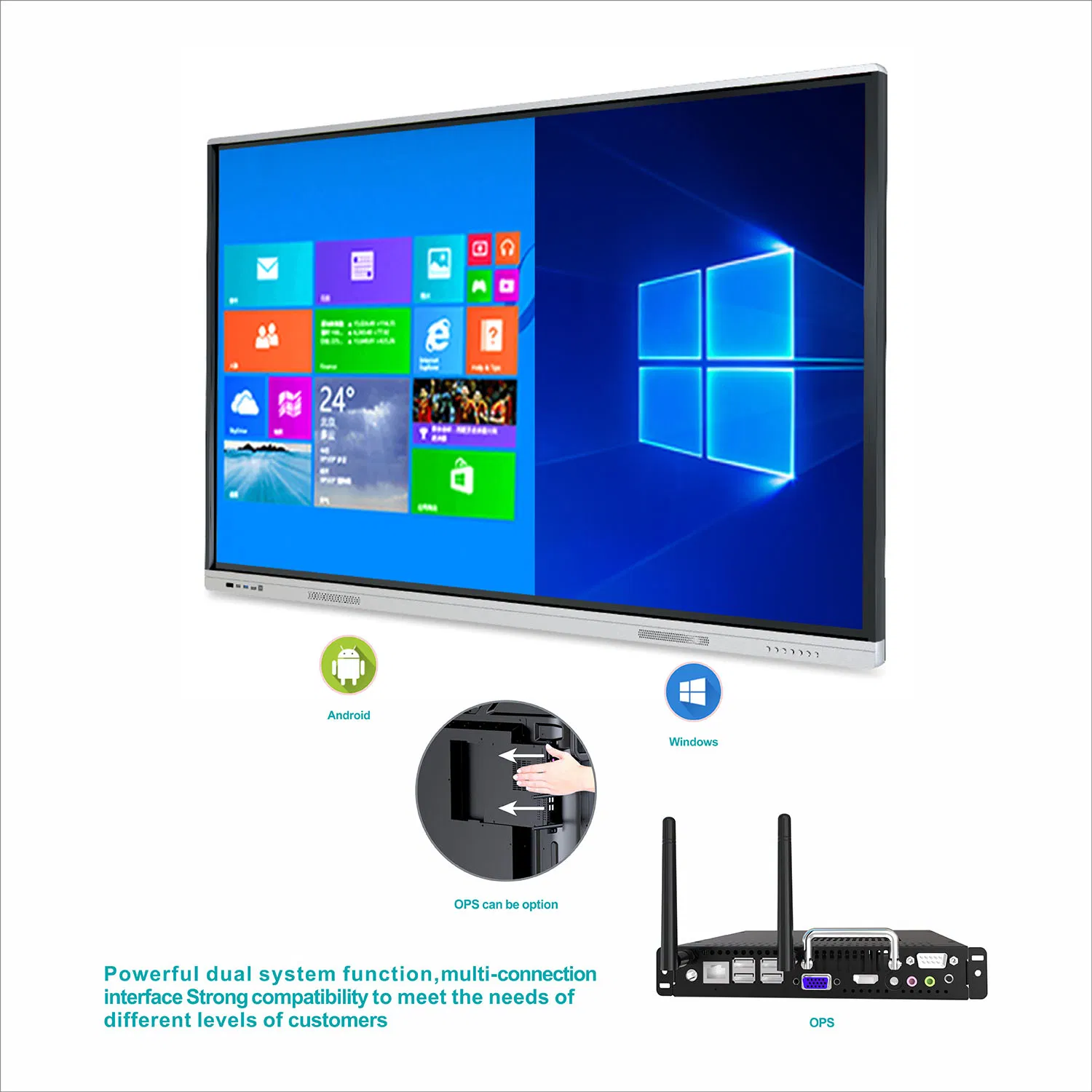 T6 Series 75 Inch Digital Intelligent Touch Display Whiteboard for Conference&Education