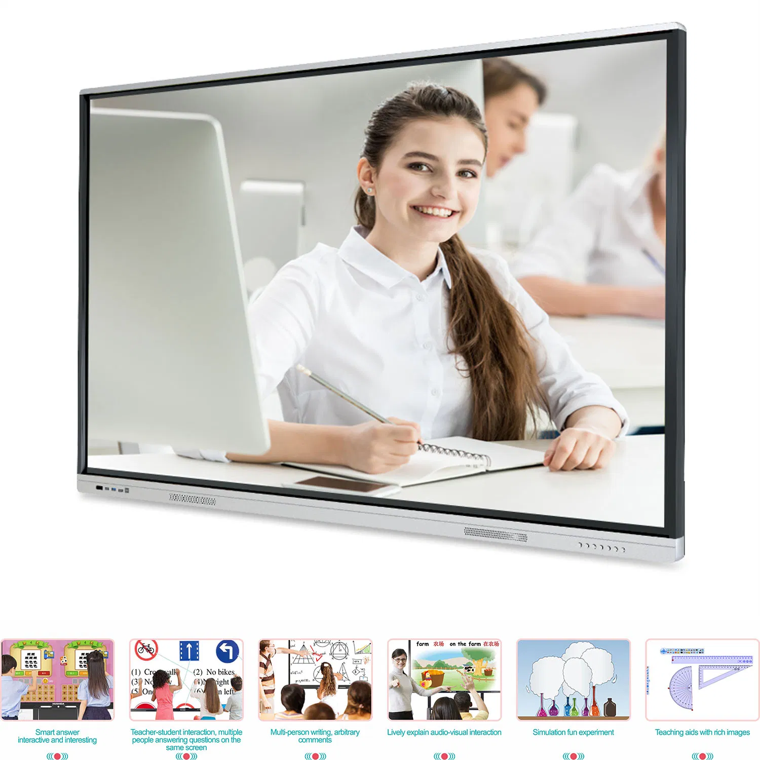 T6 Series 75 Inch Smartboard Interactive Flat Panel Used for Education&Conference