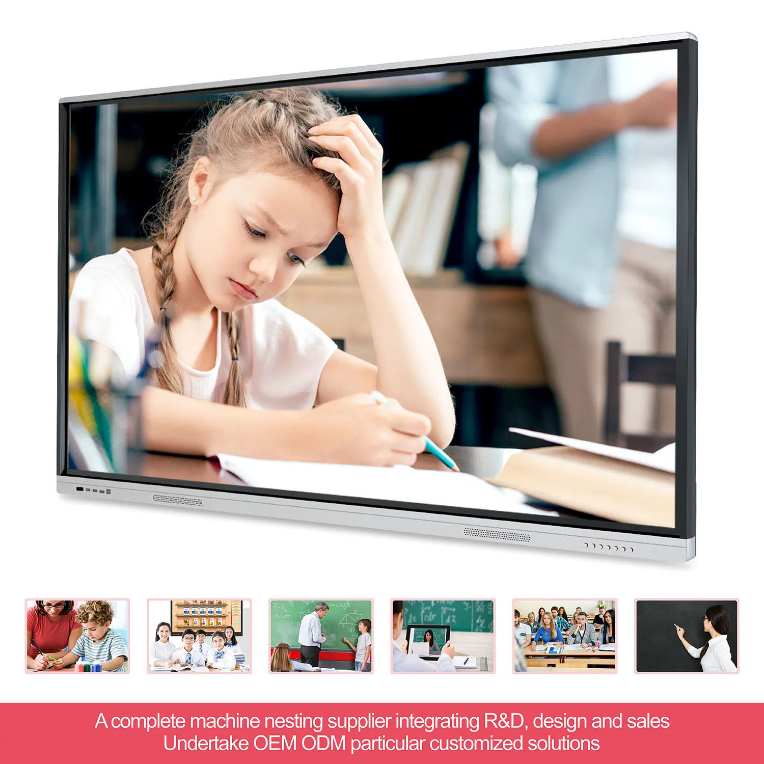 T6 Series 86 Inch 20 Points Multi-Touch Smartboard Interactive Flat Panel with Android+Windows System Used for Conference&Training