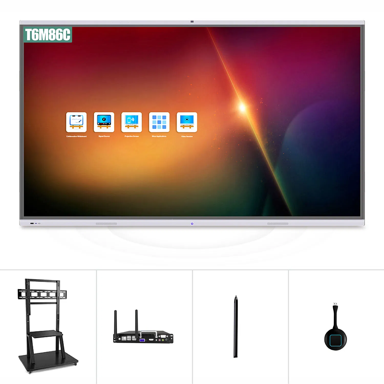 T6 Series Nesting 86 Inch SKD Built -in camera and Microphone Intelligent Smart Flat Panel