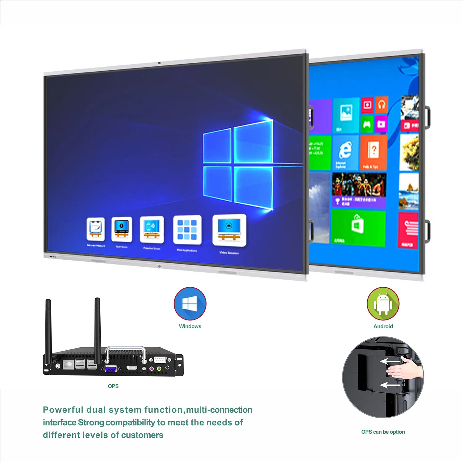 T6 Series Nesting 86 Inch SKD Conference Whiteboard with Infrared Touch Srceen