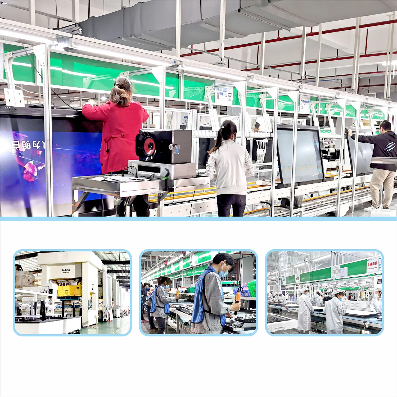 T6h55D 55inch SKD Infrared Touch Digital Blackboard Mold Stamping Backboard Interactive Boards for Education