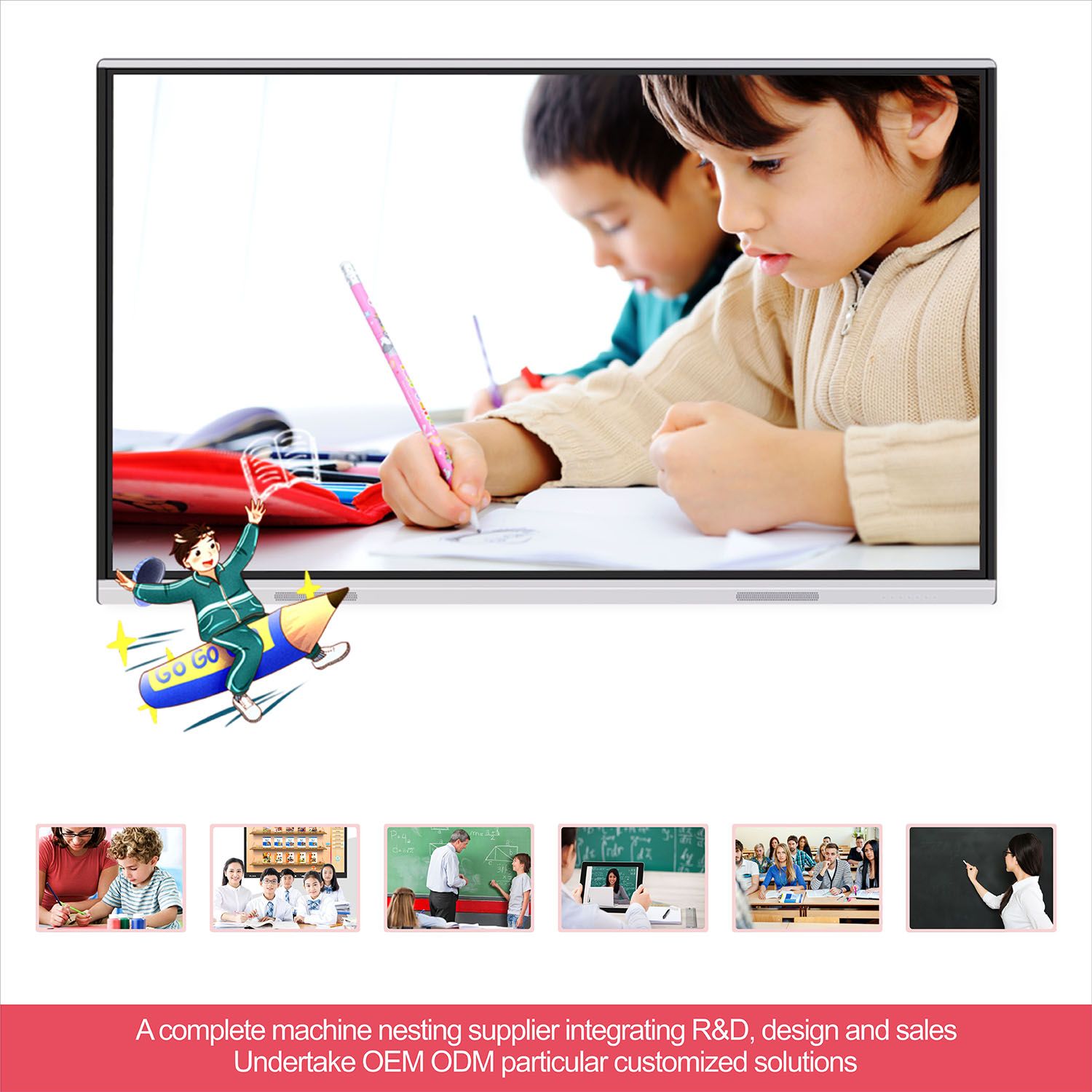 T6h86b SKD 86 Inch Android Tablet Anti-Glare Toughened Glass Infrared Touch Intelligent Whiteboards