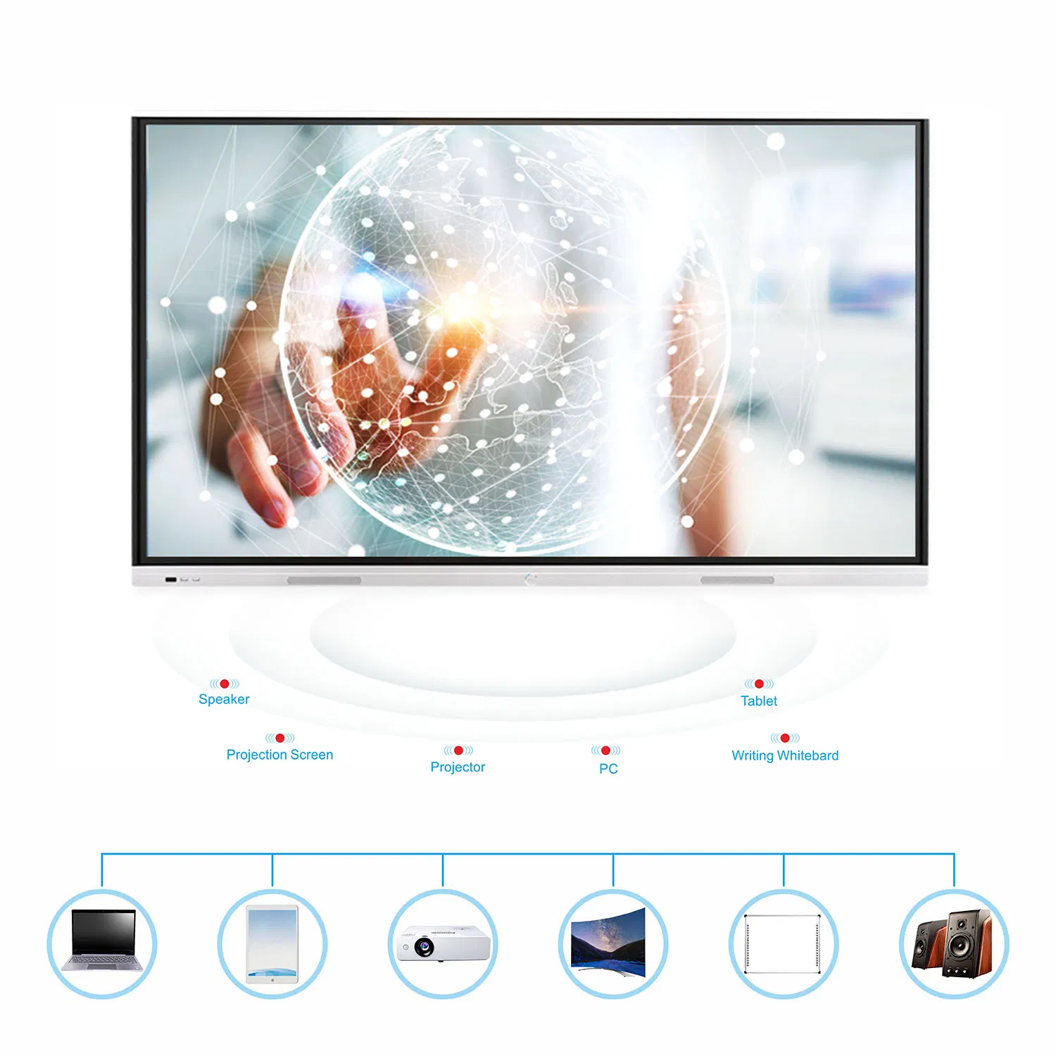 T6I55c SKD 55inch Teaching Multi-Touch Interactive Whiteboard Portable Digital Smart Board