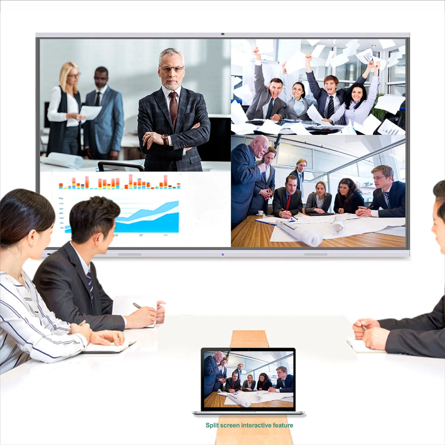T6m86c SKD 86inch 4K IR Touch Android-Windows Dual System Best Electronic Whiteboard for Business