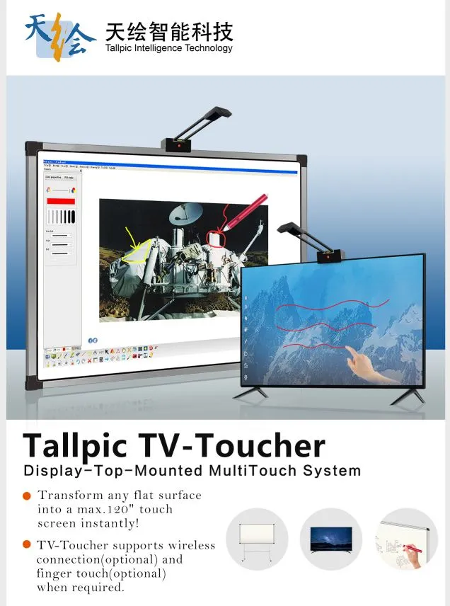 Tallpic TV-Toucher Turn Any 65" TV/LCD Into Touch Board Interactive Whiteboard System