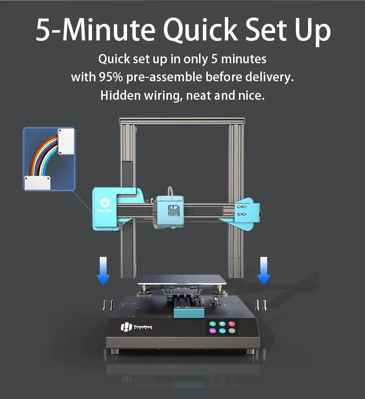 Tronhoo Wholesale Desktop 3D Printer High Precision Auto Leveling Printer
