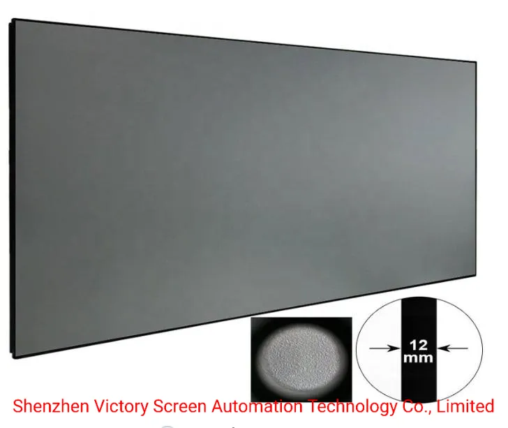 Victory Alr Projection Screen Black Crystal with Ultra Thin Fixed Frame Customized 80-300 Inches From Xyscreens Factory for Projectors