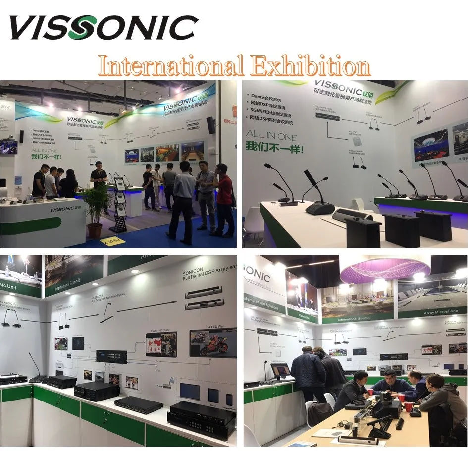 Vissonic Professional Conference System Flushmount Conference Microphone Cat5 Digital Flush-Mounting Voting Unit Conference Microphone Gooseneck Microphone