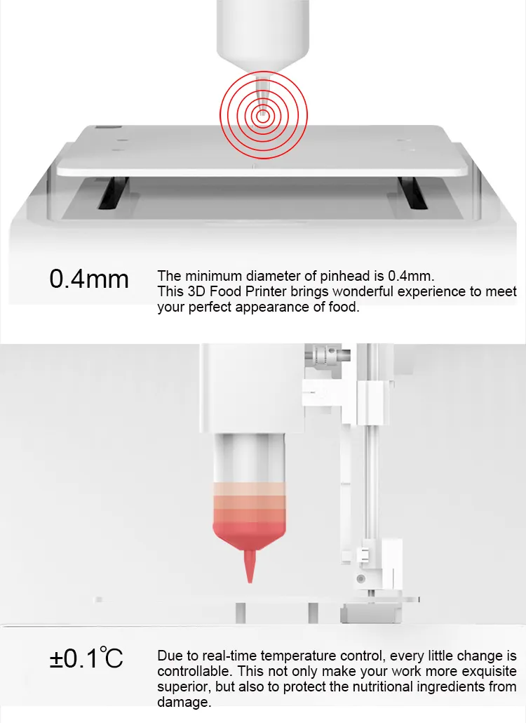 Wiibooxsweetin 3D Printer Chocolate Filament 3D Chocolate Printer