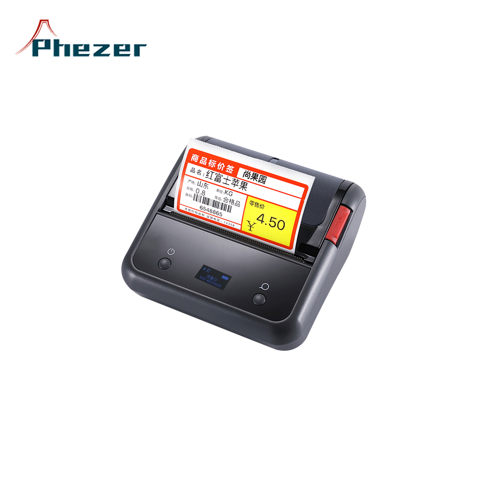 Wireless Blue Tooth Printer PC/Mobile Mini Printer 72mm Carton Label Barcode Printer
