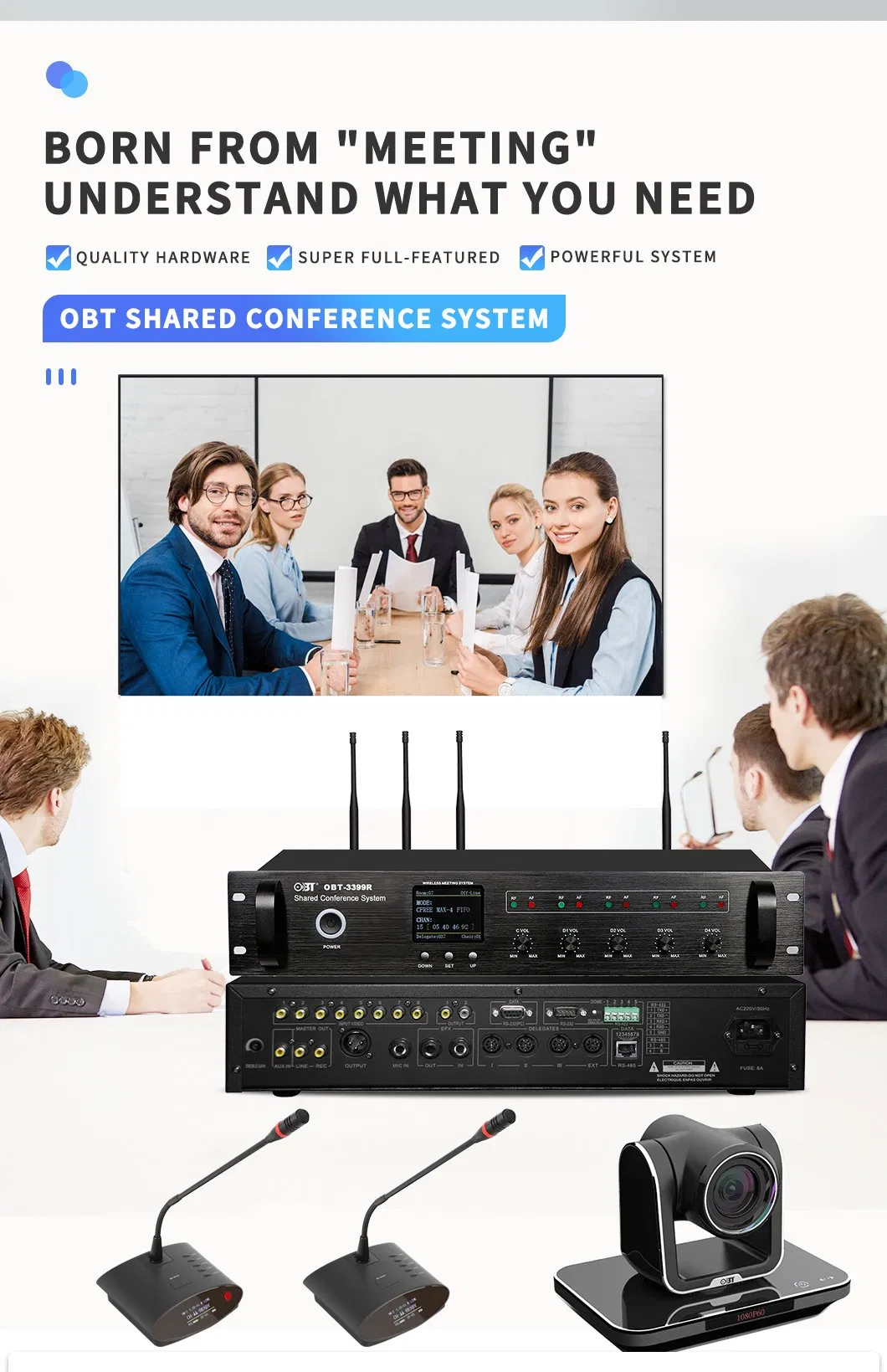 Wireless Conference System Microphone Vote Video Mini Microphones