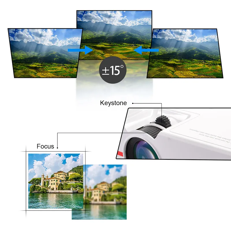 Wireless Mobile Smart USB Video WiFi Micro HD LED Home Theater Pico Android Mini Portable Smart Beamer Projector